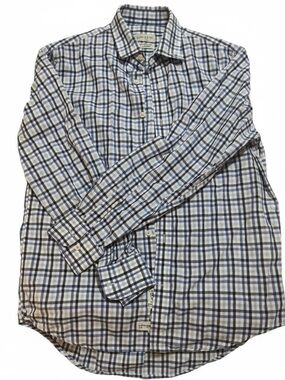 LINCS  Blue & White Check Dress Shirt